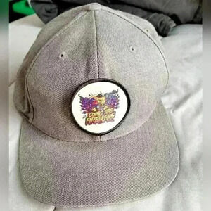 Going ape fireworks snapback hat cap wool blend grey